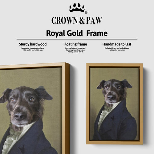 Crown and Paw - Canvas The Ambassador - Custom Pet Canvas 8" x 10" / Gold