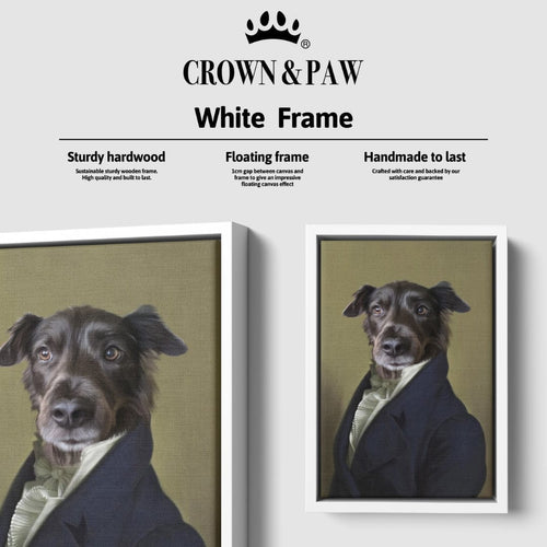 Crown and Paw - Canvas The Ambassador - Custom Pet Canvas 8" x 10" / White