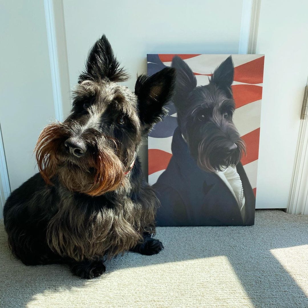 Crown and Paw - Canvas The Ambassador - USA Flag Edition - Custom Pet Canvas