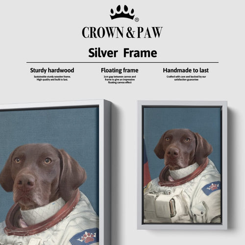 Crown and Paw - Canvas The Astronaut - Custom Pet Canvas 8" x 10" / Silver