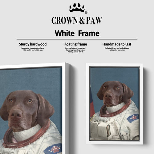 Crown and Paw - Canvas The Astronaut - Custom Pet Canvas 8" x 10" / White