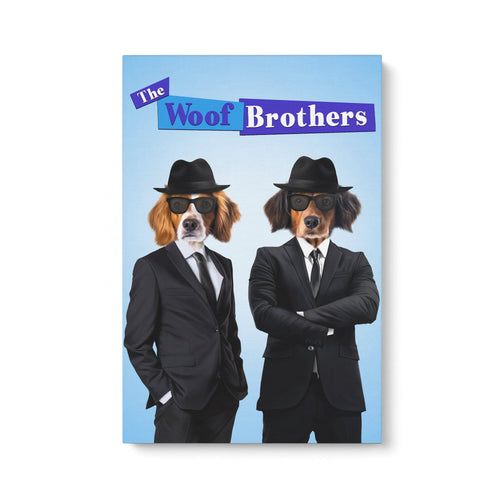 Crown and Paw - Canvas The Blues Brothers - Custom Pet Canvas