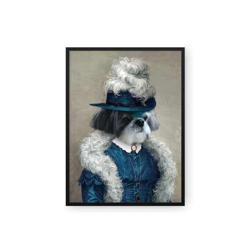Crown and Paw - Poster The Boa Lady - Custom Pet Poster 8.3" x 11.7" / Black