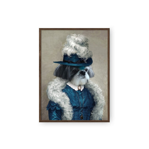 Crown and Paw - Poster The Boa Lady - Custom Pet Poster 8.3" x 11.7" / Walnut