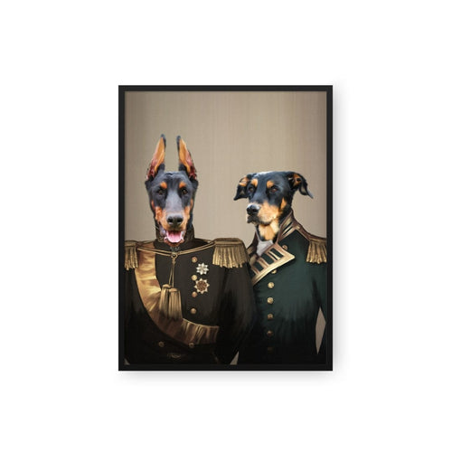 Crown and Paw - Poster The Brothers in Arms - Custom Pet Poster 8.3" x 11.7" / Black