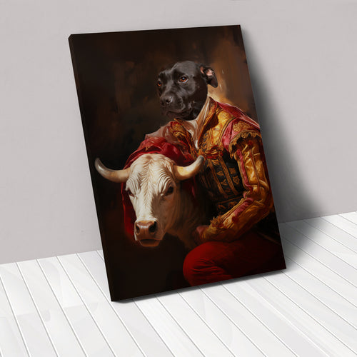 The Bull Fighter - Custom Pet Canvas