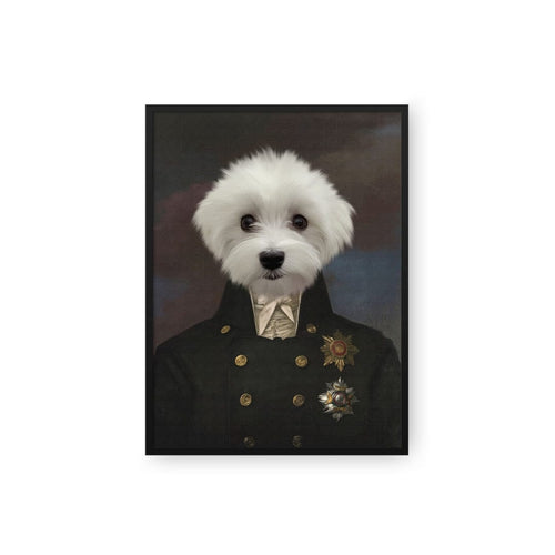 Crown and Paw - Poster The Captain - Custom Pet Poster 8.3" x 11.7" / Black