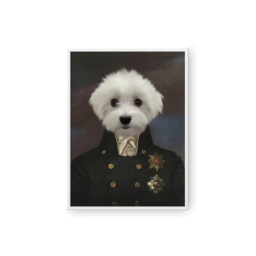 Crown and Paw - Poster The Captain - Custom Pet Poster 8.3" x 11.7" / White