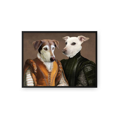Crown and Paw - Poster The Classy Couple - Custom Pet Poster 8.3" x 11.7" / Black
