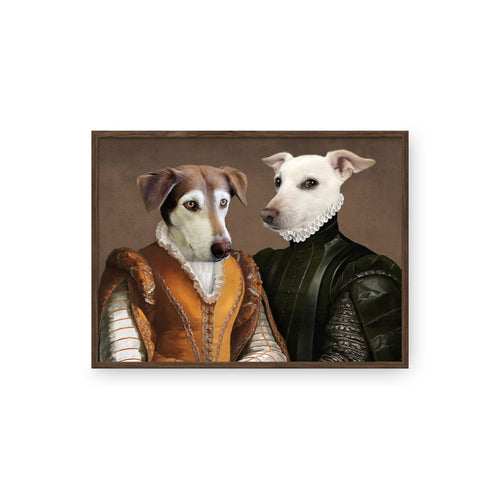 Crown and Paw - Poster The Classy Couple - Custom Pet Poster 8.3" x 11.7" / Walnut