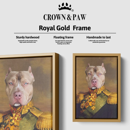 Crown and Paw - Canvas The Colonel - Custom Pet Canvas 8" x 10" / Gold