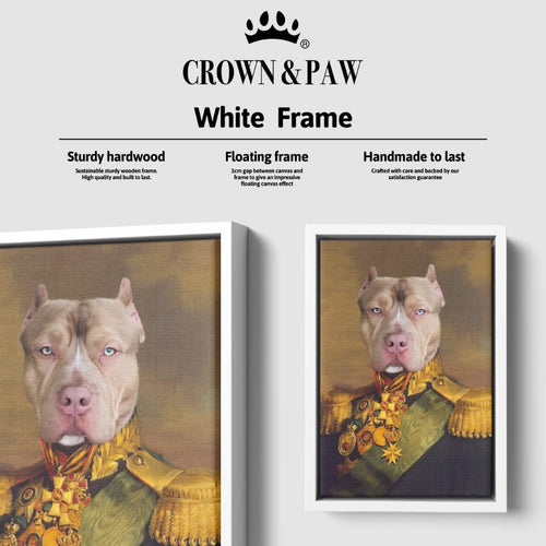 Crown and Paw - Canvas The Colonel - Custom Pet Canvas 8" x 10" / White