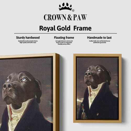 Crown and Paw - Canvas The Count - Custom Pet Canvas 8" x 10" / Gold