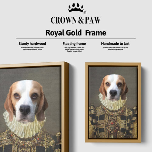 Crown and Paw - Canvas The Dame - Custom Pet Canvas 8" x 10" / Gold