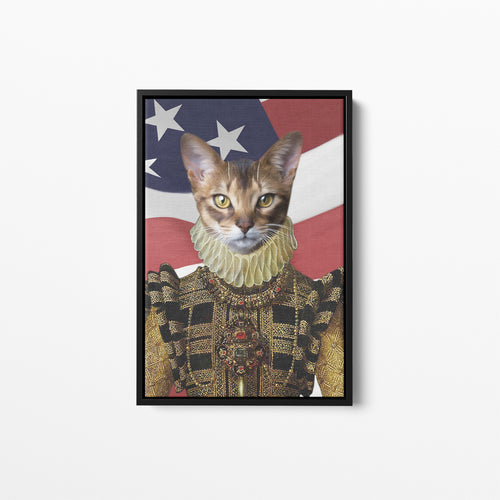 The Dame - USA Flag Edition - Custom Pet Canvas