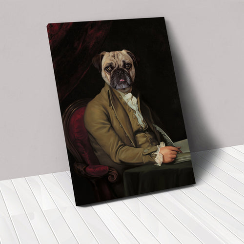 Crown and Paw themed custom pet canvas