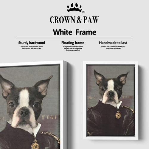 Crown and Paw - Canvas The Duchess - Custom Pet Canvas 8" x 10" / White