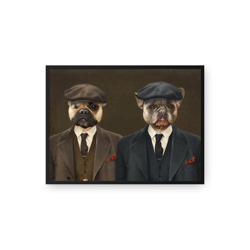Crown and Paw - Poster The Gangster Brothers - Custom Pet Poster 8.3" x 11.7" / Black