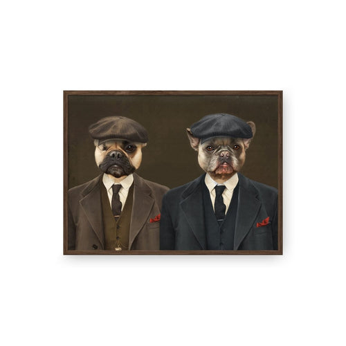 Crown and Paw - Poster The Gangster Brothers - Custom Pet Poster 8.3" x 11.7" / Walnut