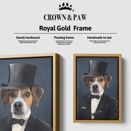 Crown and Paw - Canvas The Gentleman - Custom Pet Canvas 8" x 10" / Gold