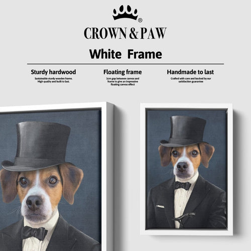 Crown and Paw - Canvas The Gentleman - Custom Pet Canvas 8" x 10" / White