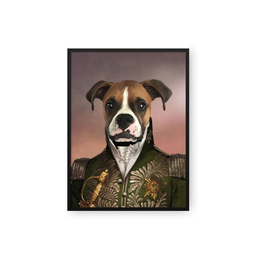 Crown and Paw - Poster The Green General - Custom Pet Poster 8.3" x 11.7" / Black