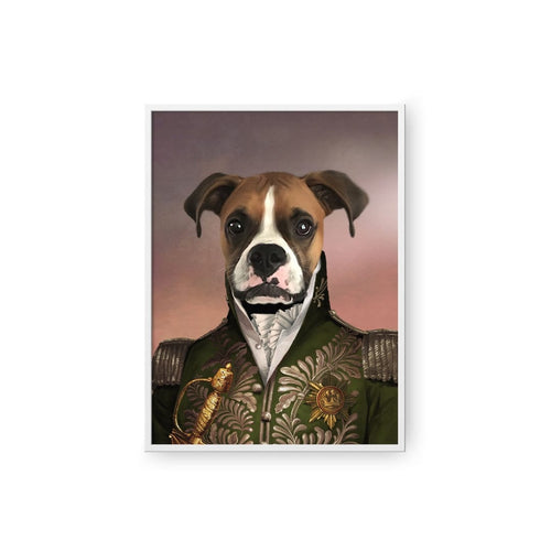 Crown and Paw - Poster The Green General - Custom Pet Poster 8.3" x 11.7" / White