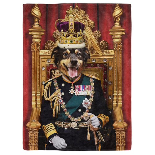 Crown and Paw - Blanket The King - Custom Pet Blanket