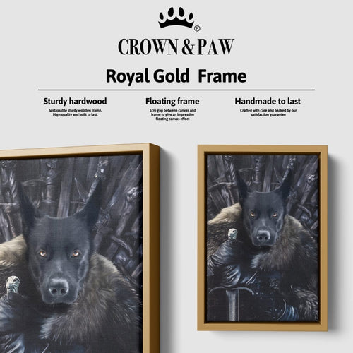 Crown and Paw - Canvas The King in the North - Custom Pet Canvas 8" x 10" / Gold