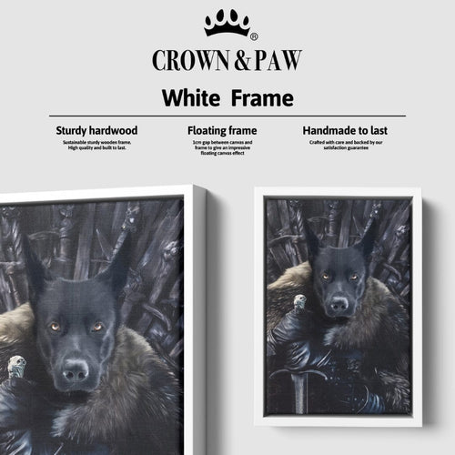 Crown and Paw - Canvas The King in the North - Custom Pet Canvas 8" x 10" / White