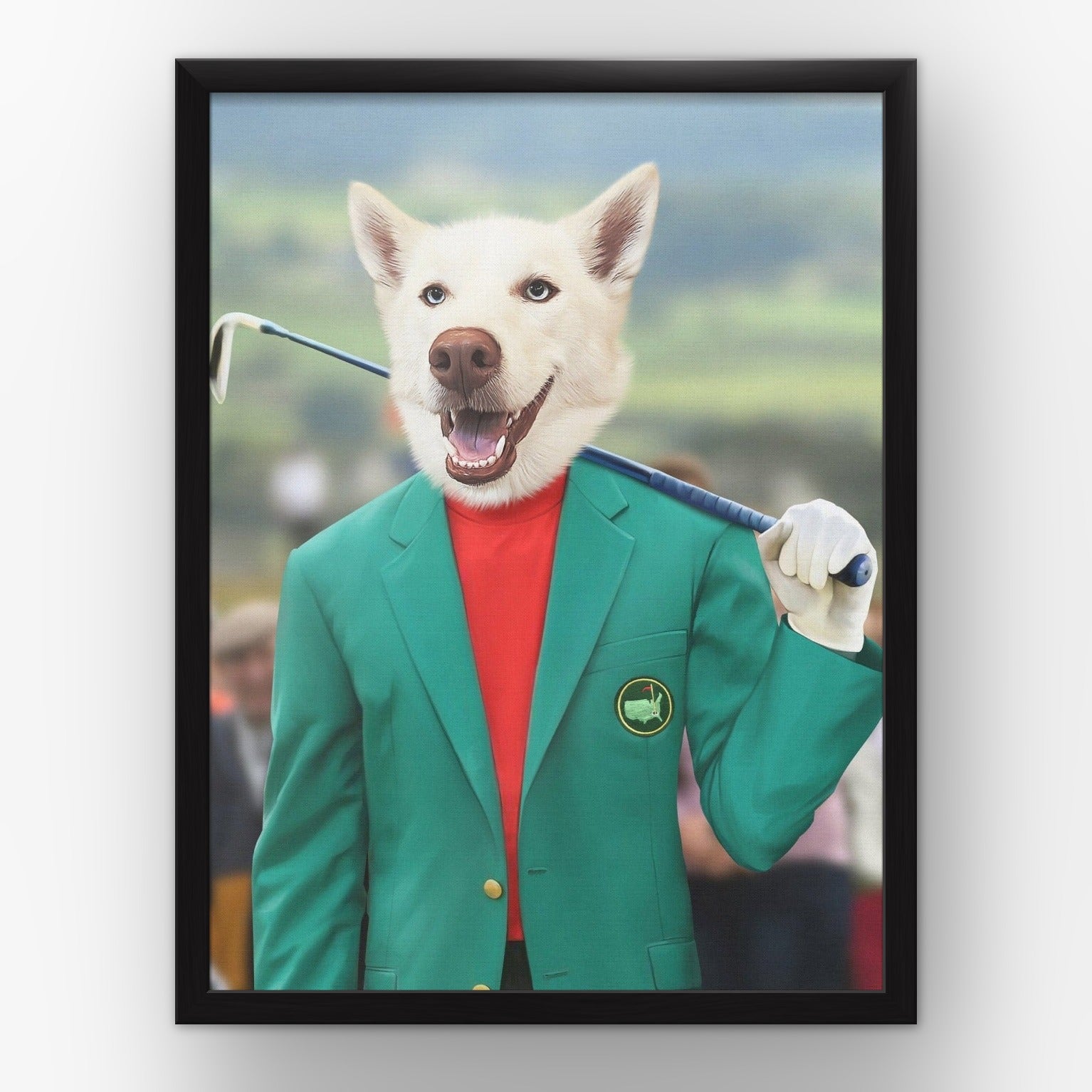 The Master custom pet poster in a black frame