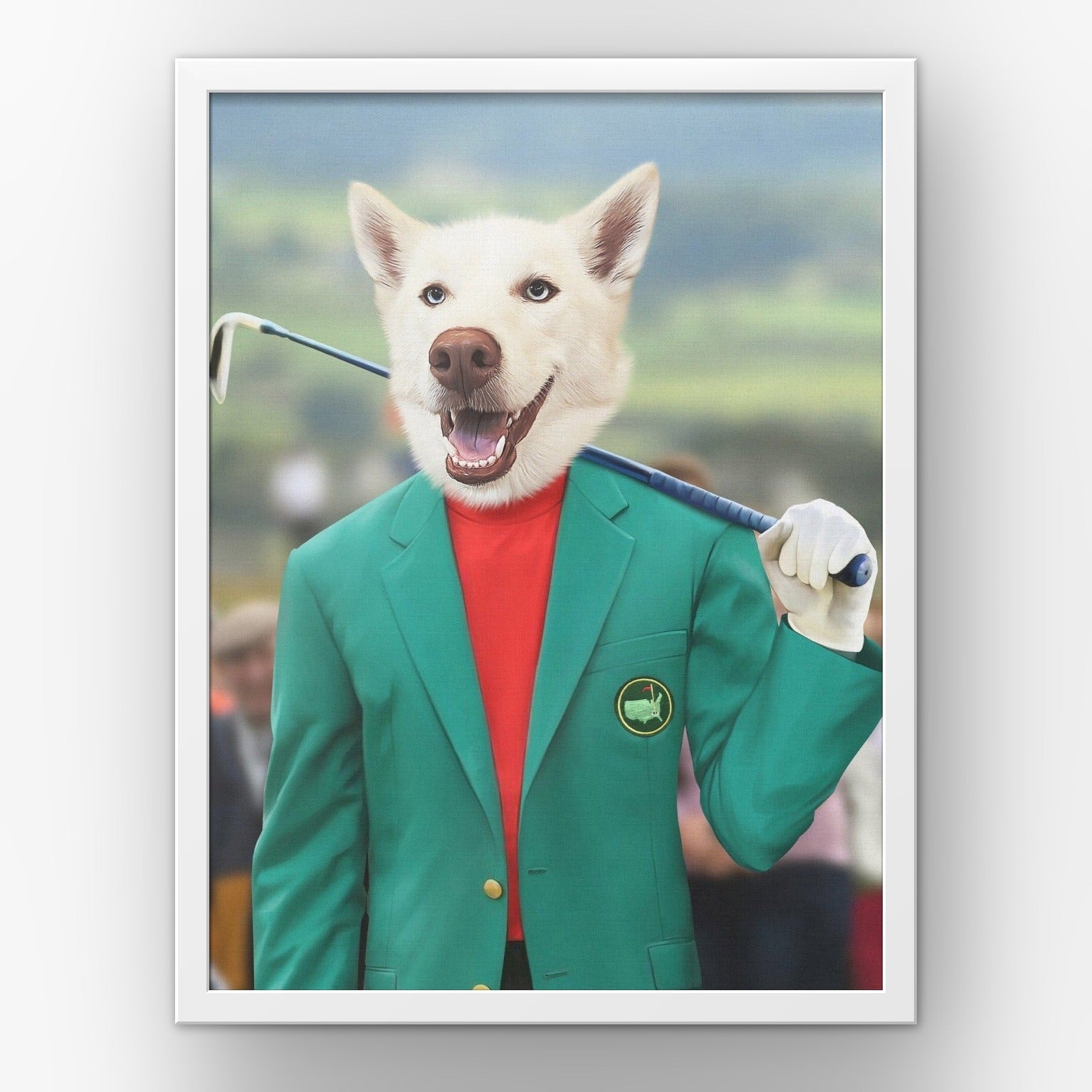 The Master custom pet poster in a white frame