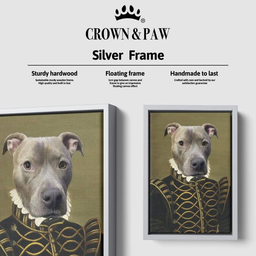 Crown and Paw - Canvas The Noble - Custom Pet Canvas 8" x 10" / Silver