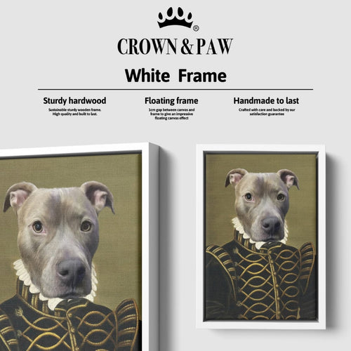 Crown and Paw - Canvas The Noble - Custom Pet Canvas 8" x 10" / White