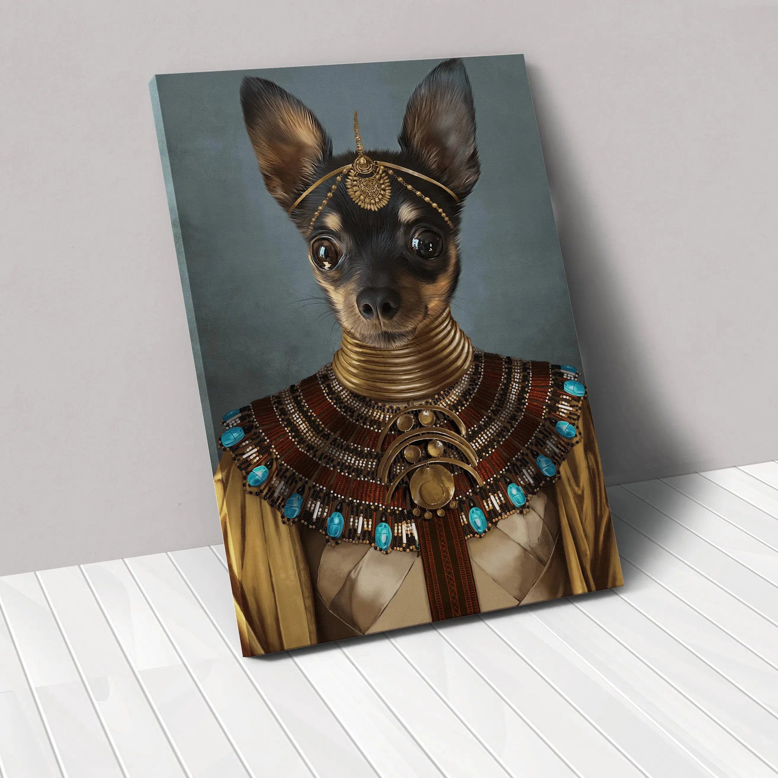 Crown and Paw - Canvas The Nubian Queen - Custom Pet Canvas