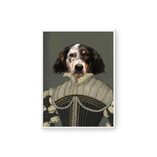 Crown and Paw - Poster The Pearled Lady - Custom Pet Poster 8.3" x 11.7" / White