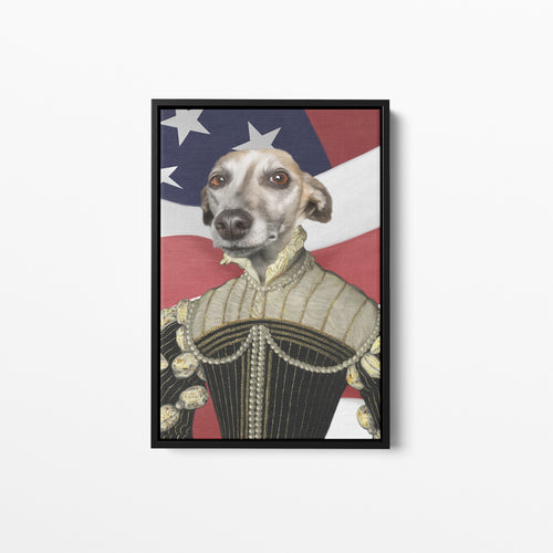 The Pearled Lady - USA Flag Edition - Custom Pet Canvas