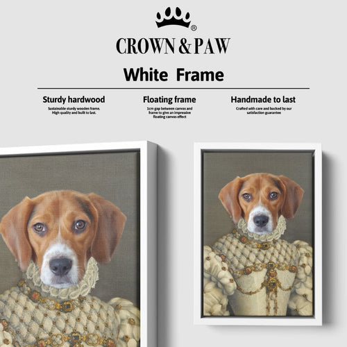 Crown and Paw - Canvas The Princess - Custom Pet Canvas 8" x 10" / White