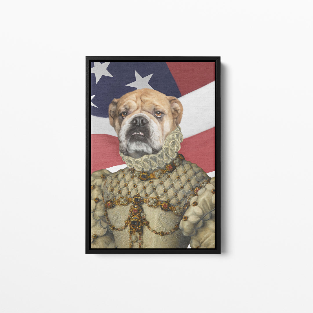 The Princess - USA Flag Edition - Custom Pet Canvas