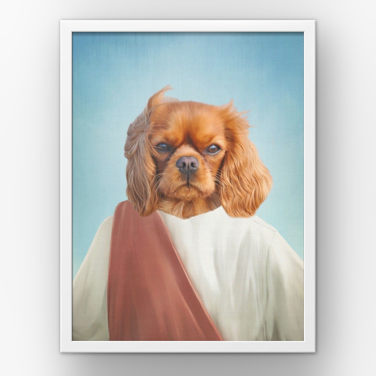 The Prophet custom pet poster in a white frame