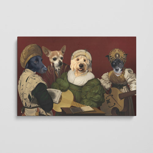 Crown and Paw - Canvas The Quartet - Custom Pet Canvas