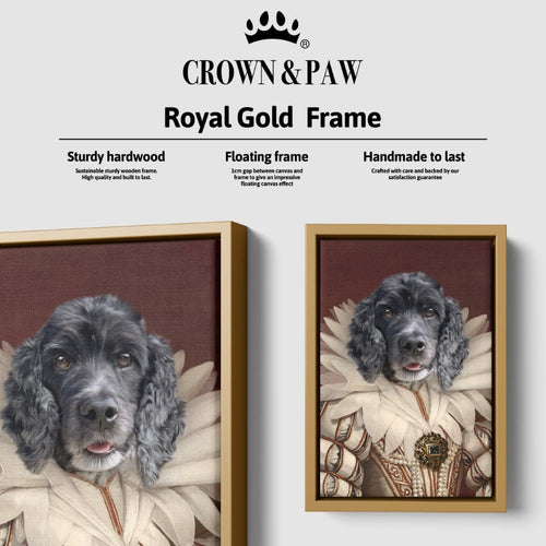 Crown and Paw - Canvas The Queen - Custom Pet Canvas 8" x 10" / Gold