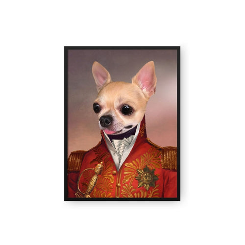 Crown and Paw - Poster The Red General - Custom Pet Poster 8.3" x 11.7" / Black