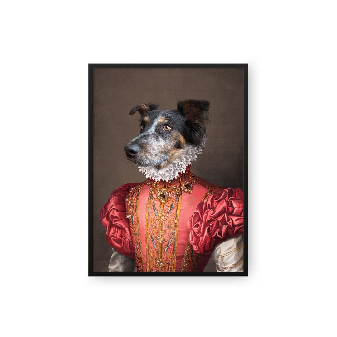 Crown and Paw - Poster The Red Rose - Custom Pet Poster 8.3" x 11.7" / Black