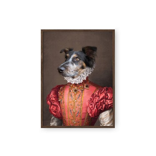 Crown and Paw - Poster The Red Rose - Custom Pet Poster 8.3" x 11.7" / Walnut