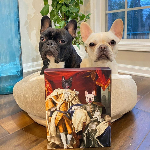 Crown and Paw - Canvas The Royal Couple - Custom Pet Canvas