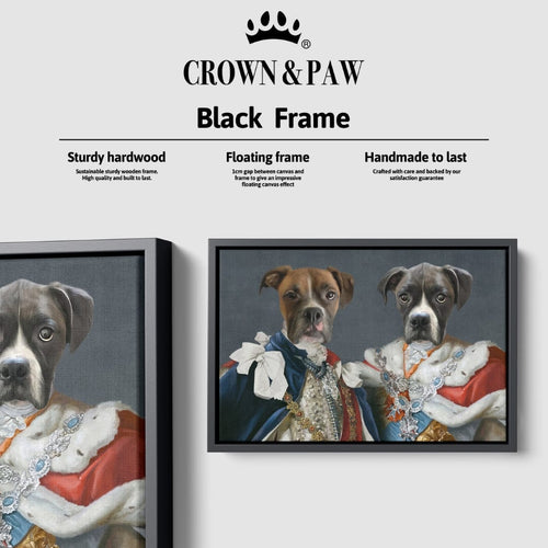 Crown and Paw - Canvas The Rulers - Custom Pet Canvas 8" x 10" / Black