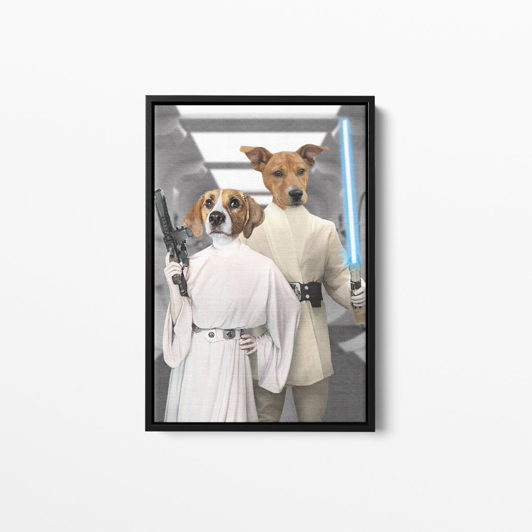 The Space Siblings - Custom Pet Canvas