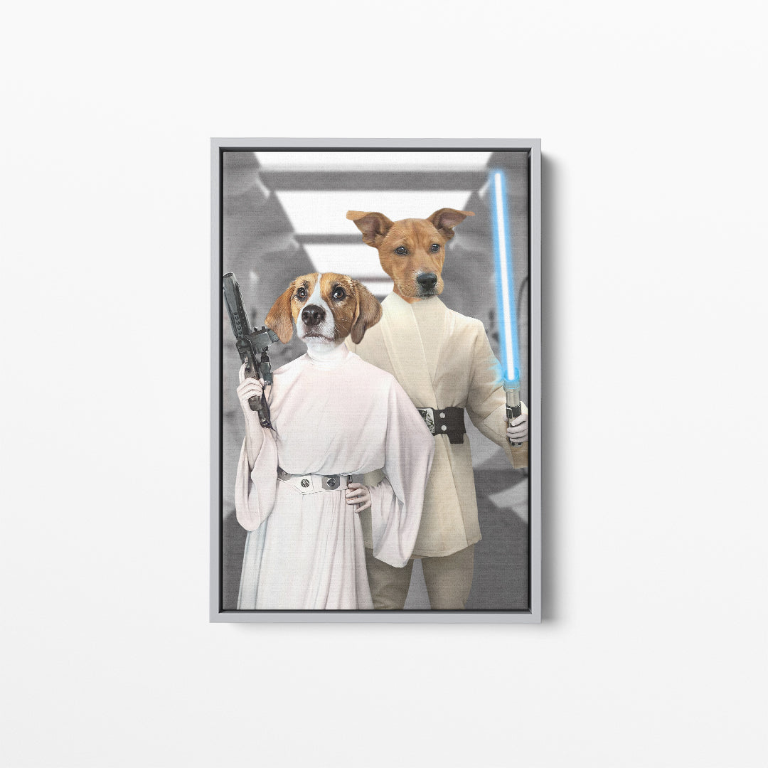 The Space Siblings - Custom Pet Canvas