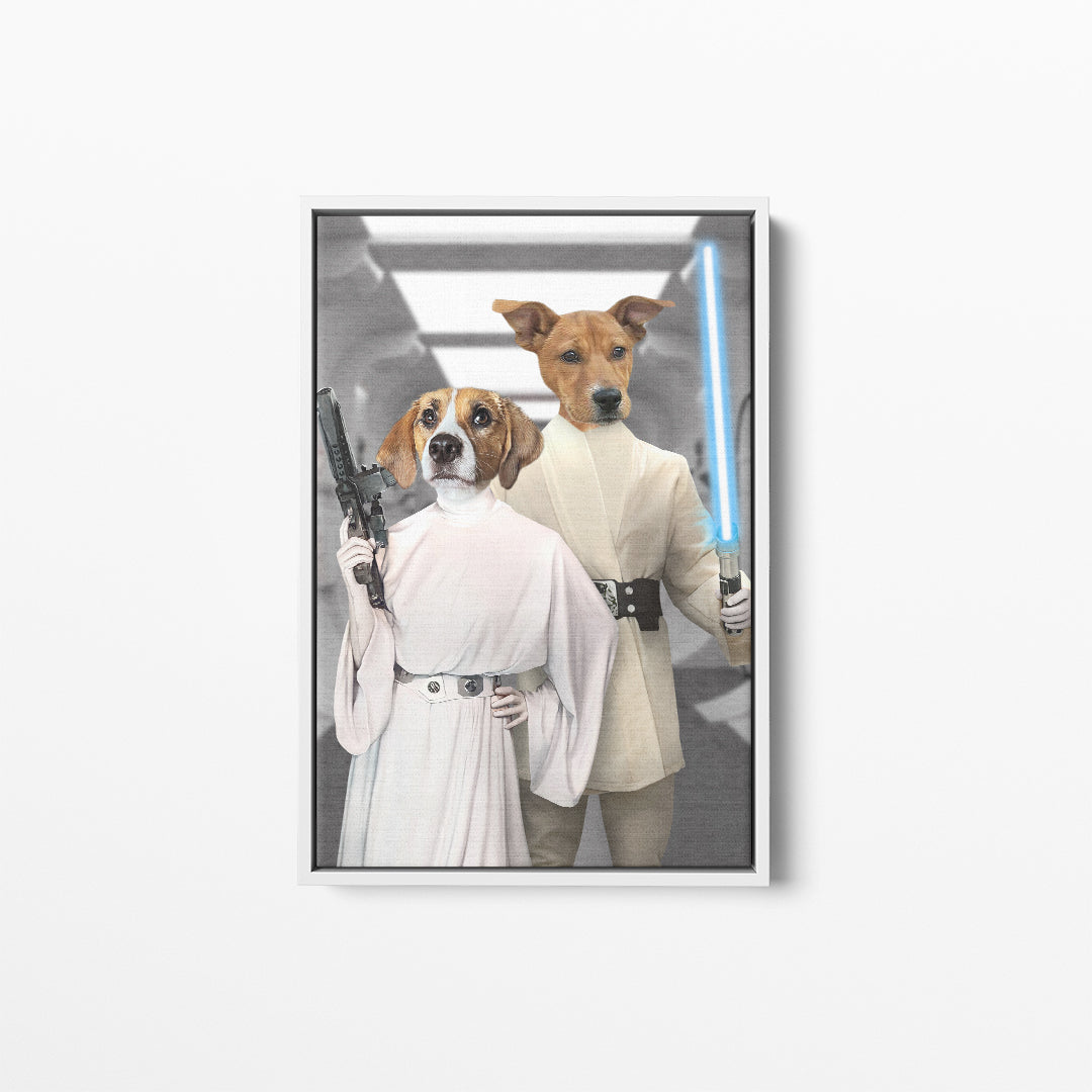 The Space Siblings - Custom Pet Canvas